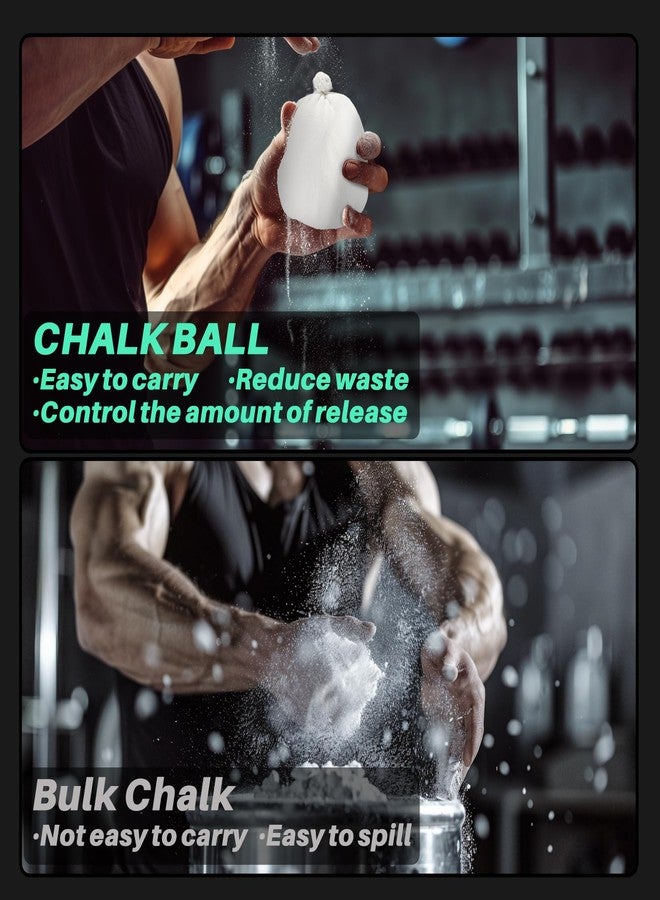 RAINFLOW 2PCS Chalk Ball - Climbing Chalk Gymnastics Magnesium Lifting for Gym, Gymnastics, Grip, Climbing, Weightlifting (2PCS Chalk Ball) - Image 3